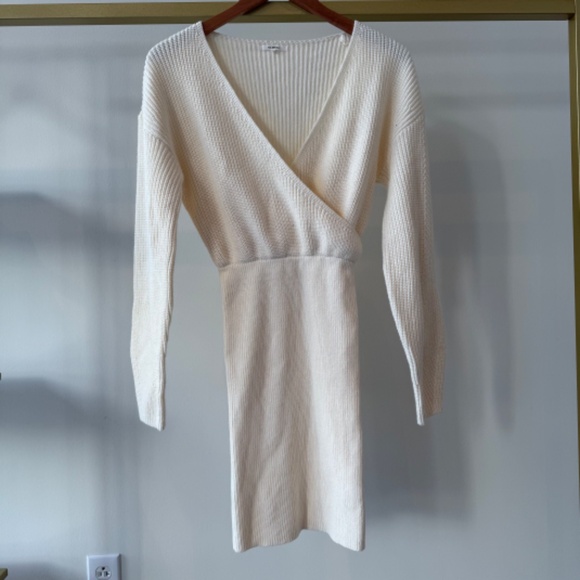 Tularosa Mia Surplice Mini Sweater Dress - Picture 3 of 5